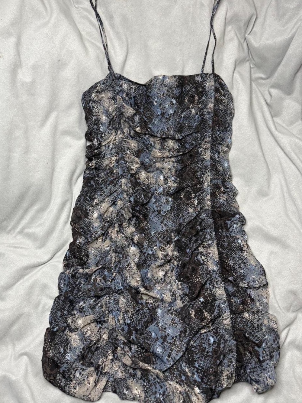 J.O.A. Snakeskin Print Mini Dress
